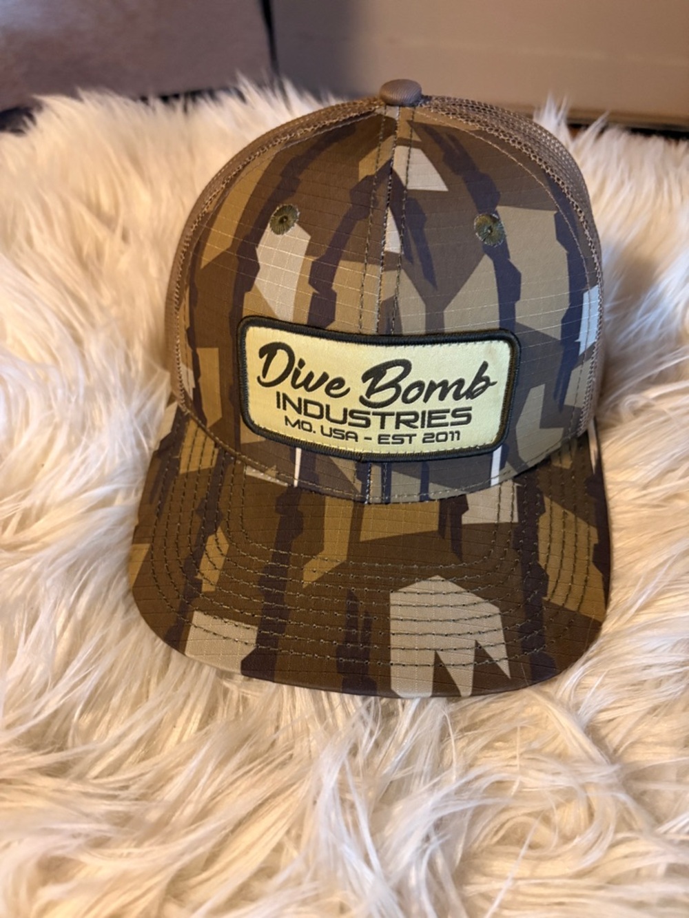 Dive Bomb Industries Camo Trucker Hat - Brown Camo